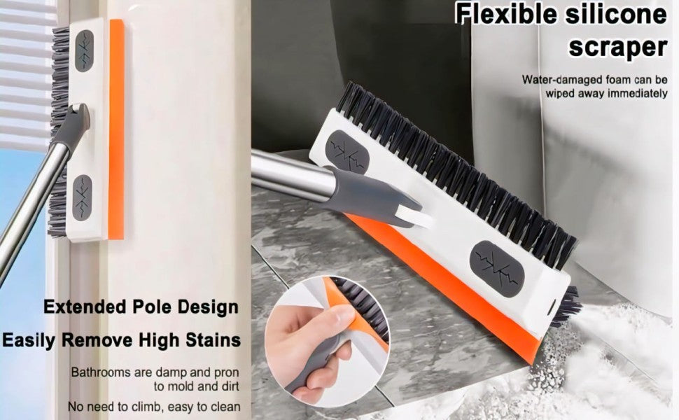 3-in-1 Bathroom Cleaning Brush with Wiper