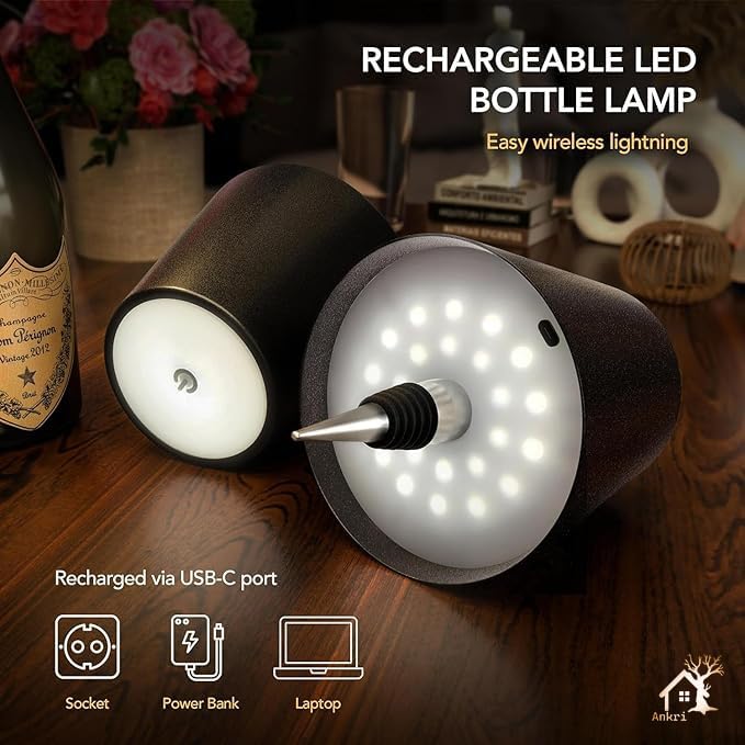 Minimalist Bottle Table Lamp – Ambient Warm Light