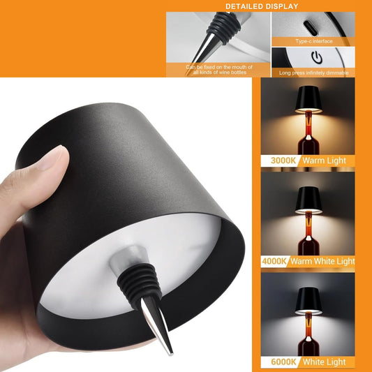 Minimalist Bottle Table Lamp – Ambient Warm Light