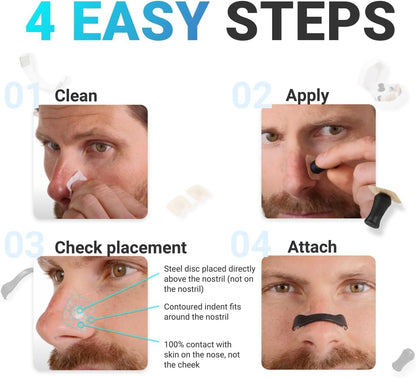 Magnetic Nasal Strips – Instant Breathing Relief for Sleep, Snoring & Sports