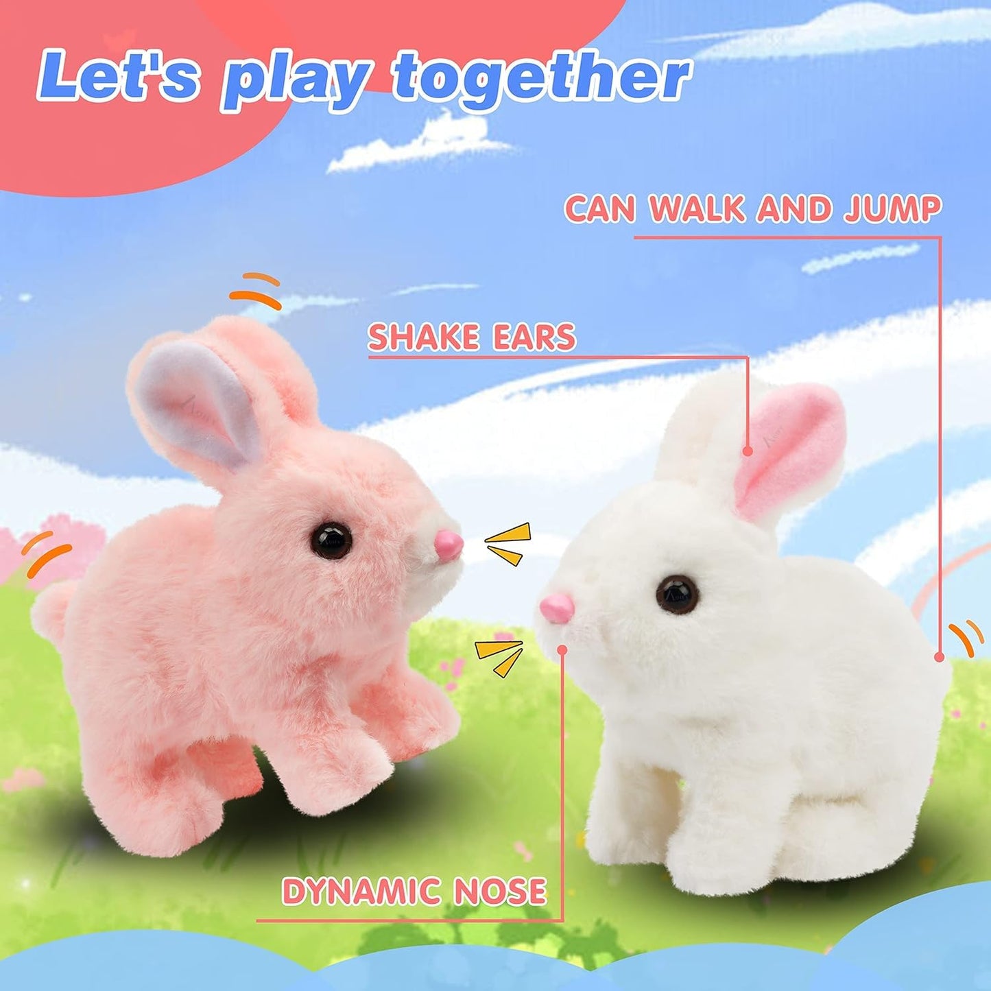 Hopping Walking Bunny Toy for Kids