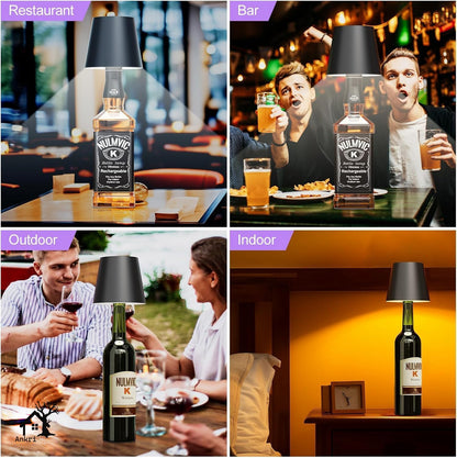 Minimalist Bottle Table Lamp – Ambient Warm Light