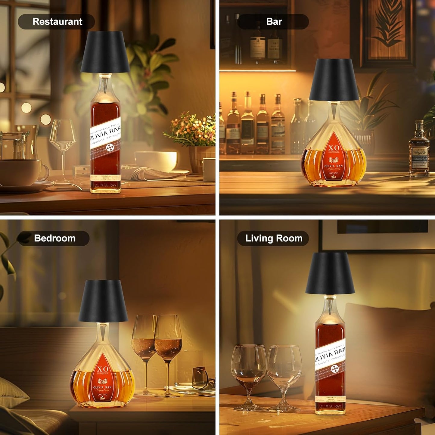 Minimalist Bottle Table Lamp – Ambient Warm Light