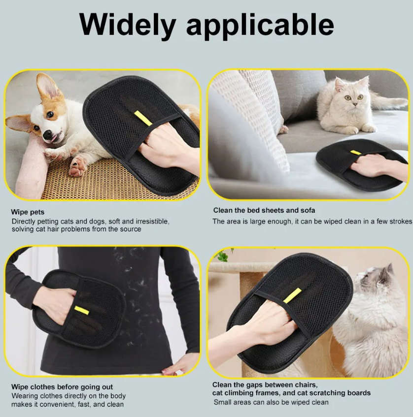 Pet Hair Removal Gloves (Pack of 2)