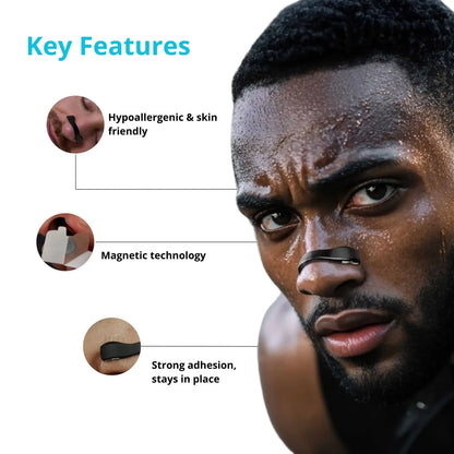 Magnetic Nasal Strips – Instant Breathing Relief for Sleep, Snoring & Sports
